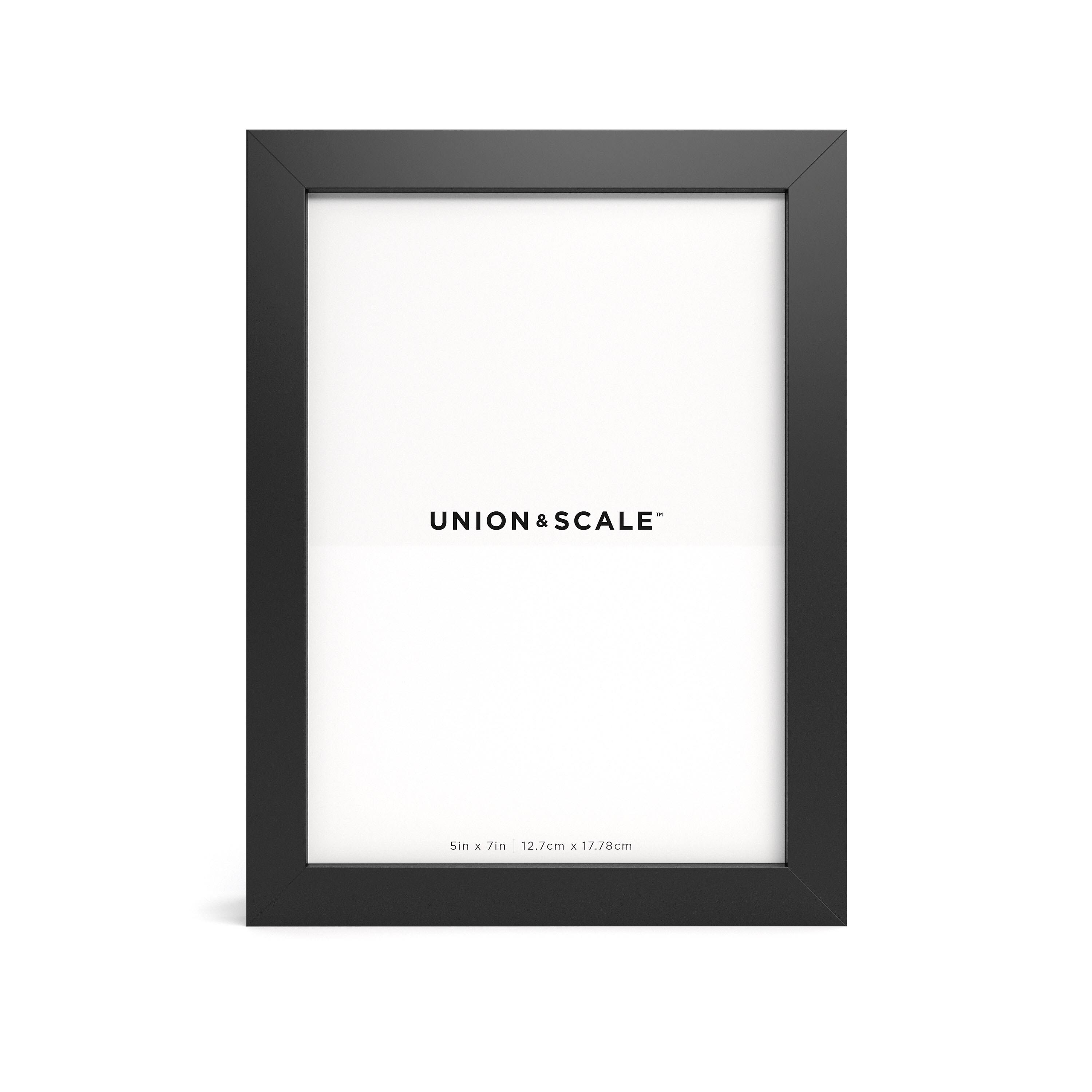 Union & Scale Essentials Wood Picture Frame, 5 x 7, Black Frame