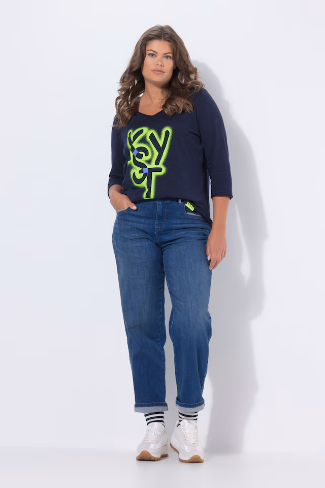Dark Wash Stretch Fit Wide Leg Jeans