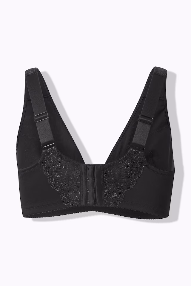 Metallic Lace Relief Bra