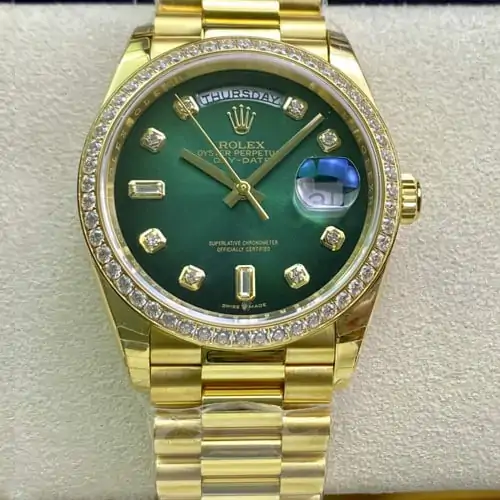 Rolex Day Date M128348RBR-0035 EW Factory Green Dial