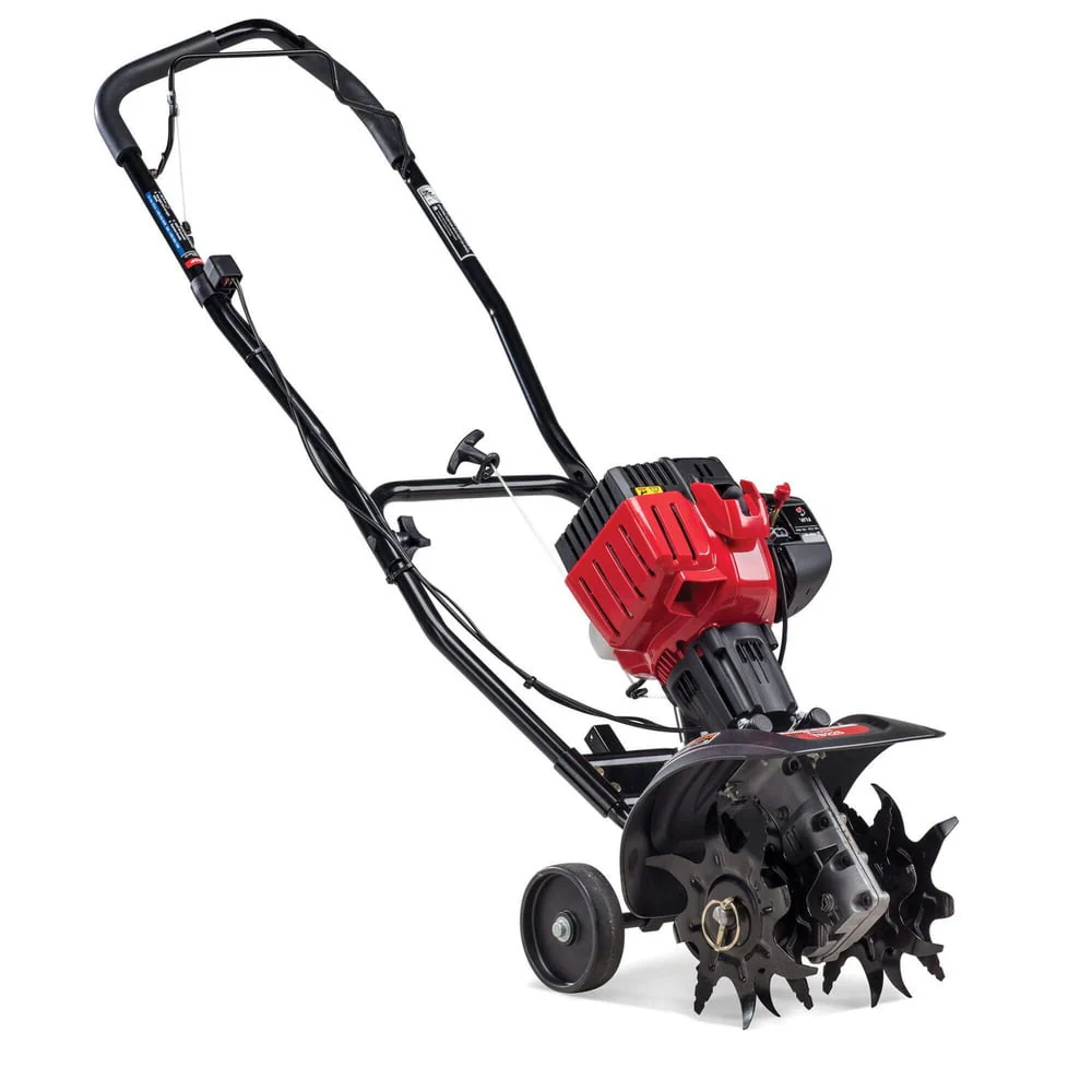 Troy Bilt EC 2 Cycle Gas Power Walk Behind 9 Inch Garden Cultivator Tiller, Red(1)