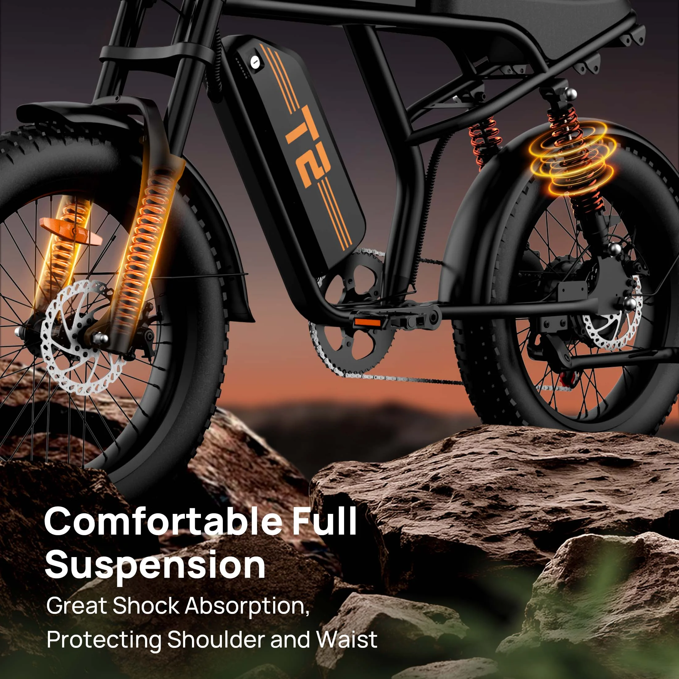 1500W Electric Bike for Adults,20"4.0 Fat Tire Ebike,48V 15.6Ah Removable Battery,7-Speed E-Mountain Bikes,All-Terrain Off-Road Electric Bicycle,UL2849 Certified(Black)(BLACK/standard) - Image 5