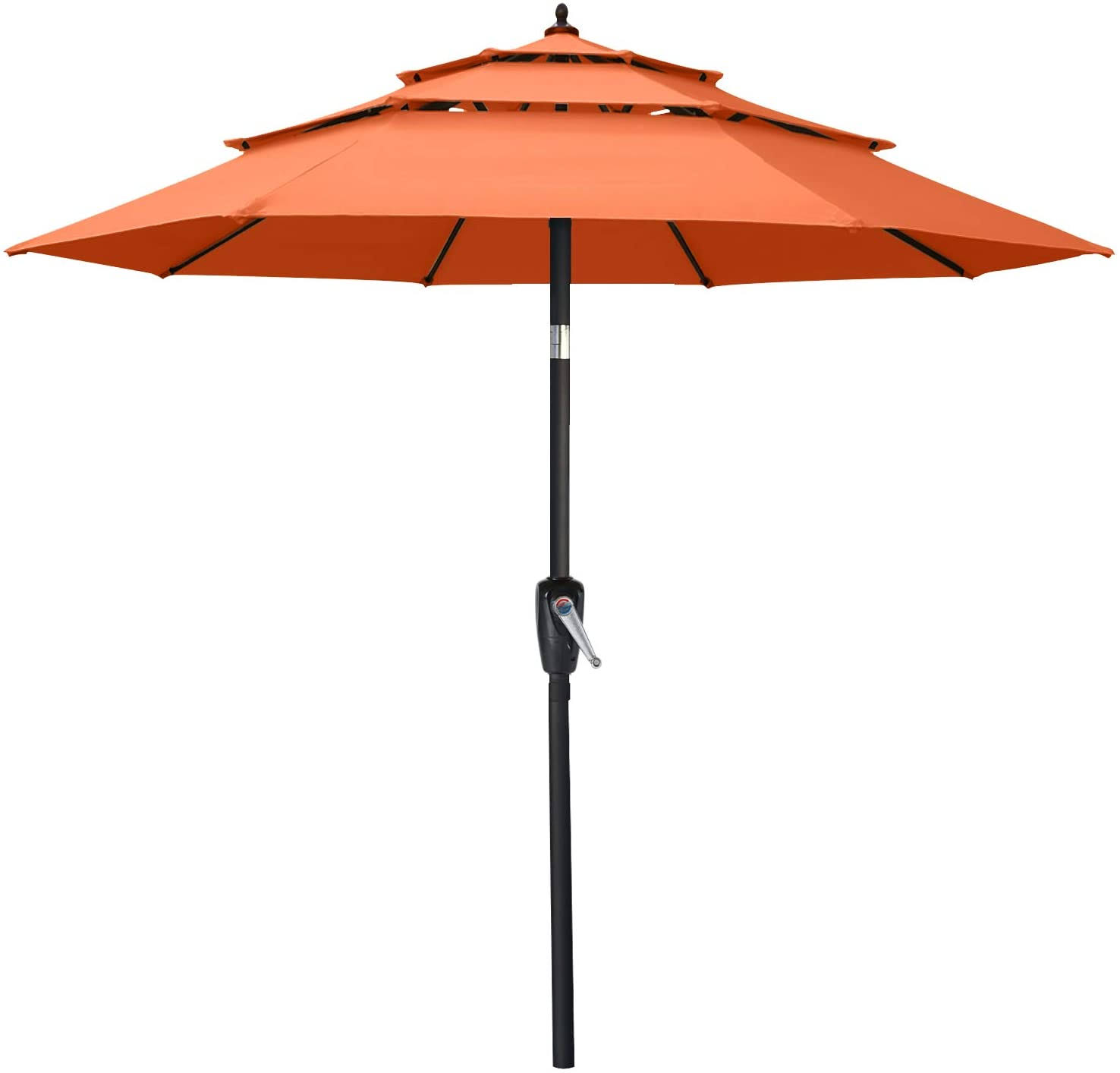 ABCCANOPY Patio Umbrellas 3-Tiers 11ft (Orange)