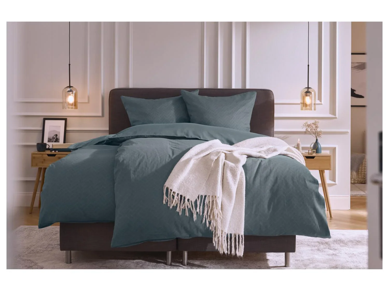 LIVARNO Parure de lit double face en satin, 240 x 220 cm