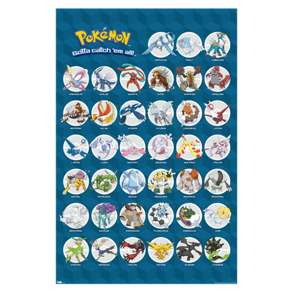 Trends International Pokemon Legendary Wall Poster 22.375
