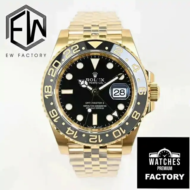 Rolex GMT Master II M126718grnr-0001 EW Factory Gold Strap