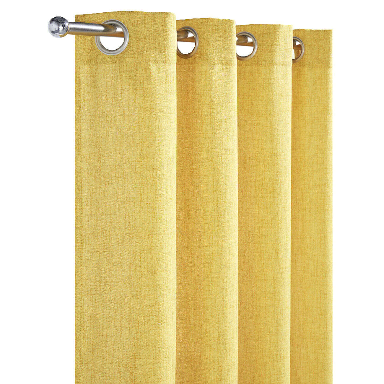 Rideau à oeillets effet lin tissé 140x240cm (2 modèles)