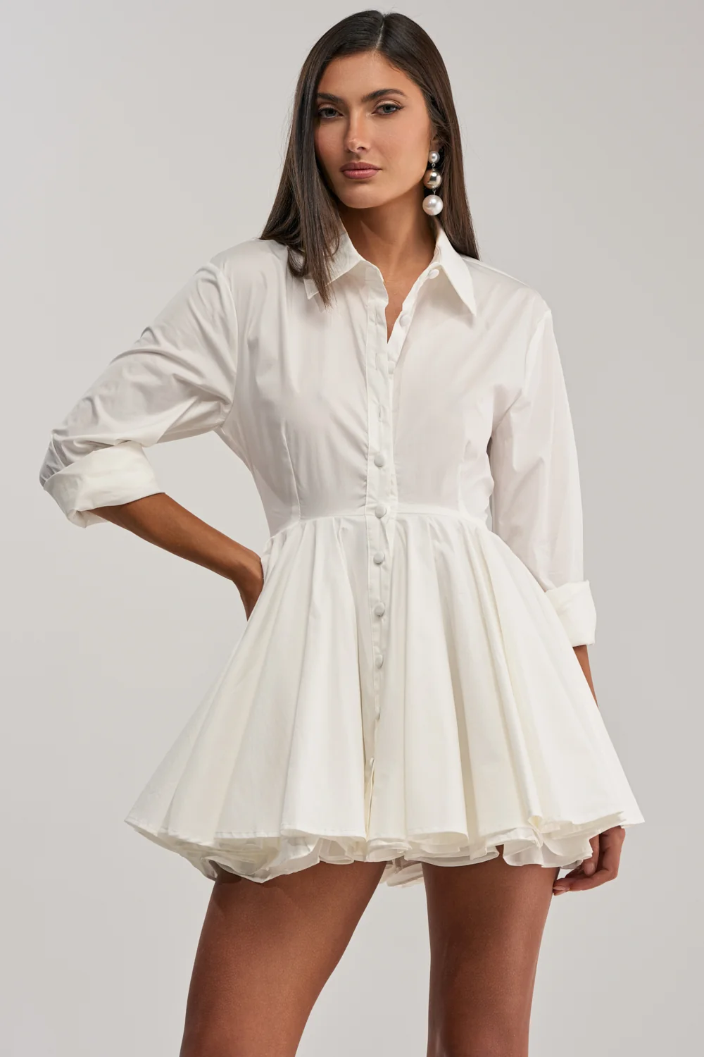 THE IT GIRL POPLIN MINI DRESS - Akira Store