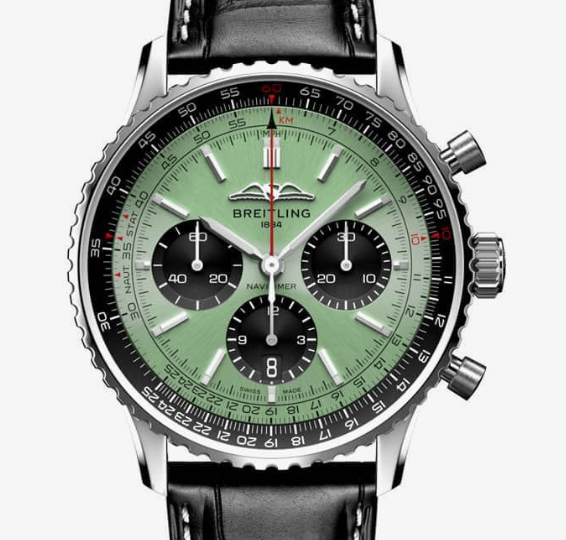 【Super Clone】Breitling AB0138241L1P1 Navitimer B01 Green Dial