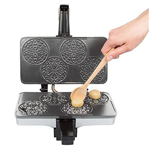 Piccolo Pizzelle Baker by Cucina Pro - 100% Non Stick Makes 4 Mini Piz