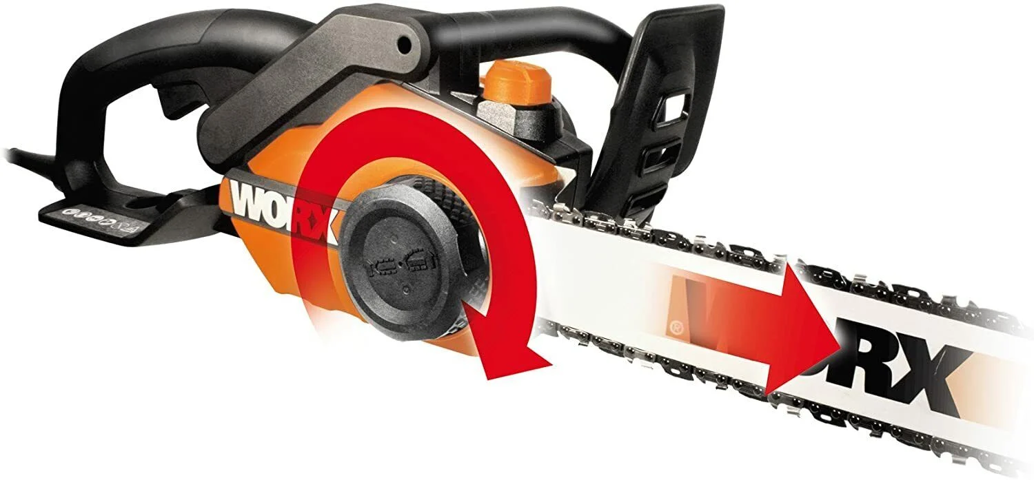 WG304.2 18in 15 Amp Electric Chainsaw with Auto-Tension, Chain Brake - Image 6