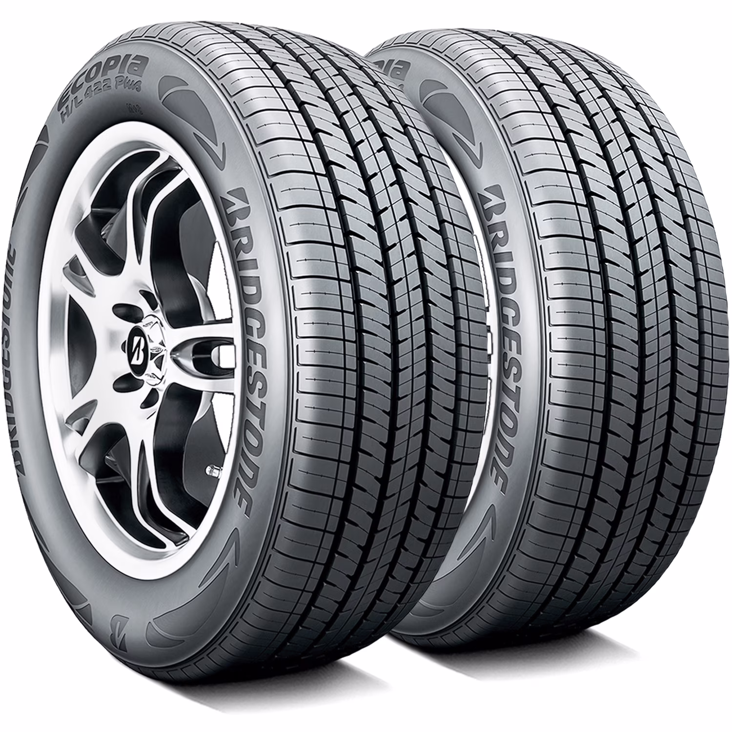 Pair of 2 (TWO) Bridgestone Ecopia H/L 422 Plus 225/55R19 99H (OE) A/S All-Season Tires