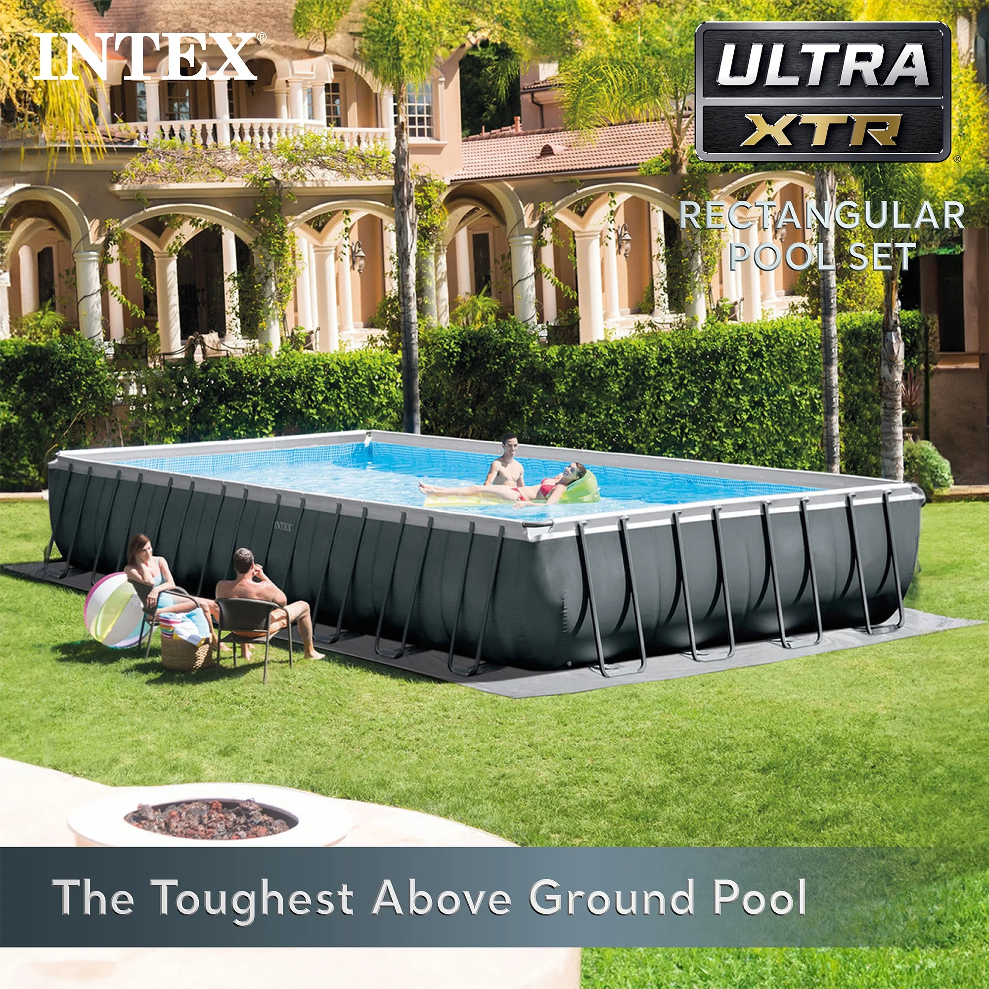 Ultra XTR 32' x 16' x 52" Above Ground Pool Premium Filter Sand(32' x 16' x 52"/Gray) - Image 5