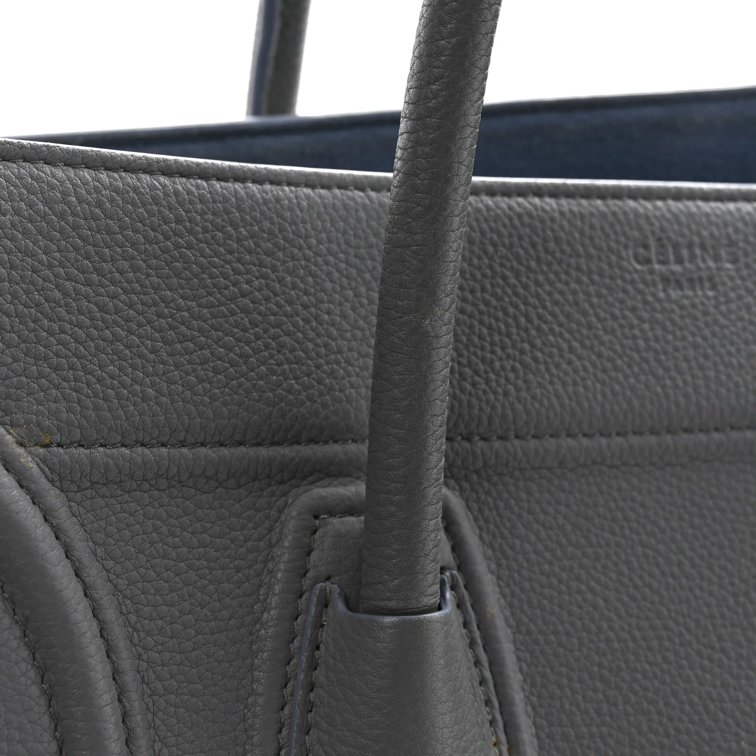 Baby Grained Calfskin Medium Phantom Luggage Kohl
