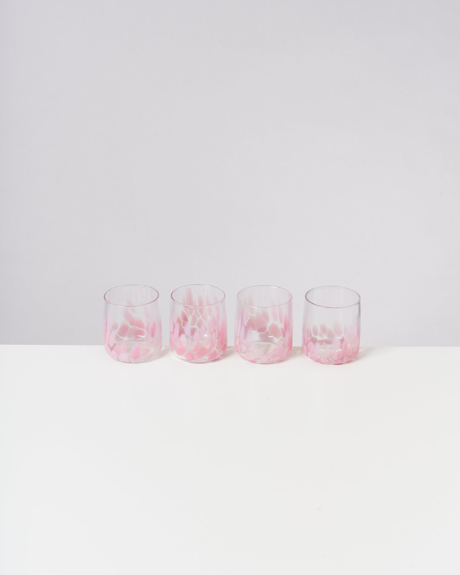 ALEGRIA - SMALL GLASS PINK SET OF 4