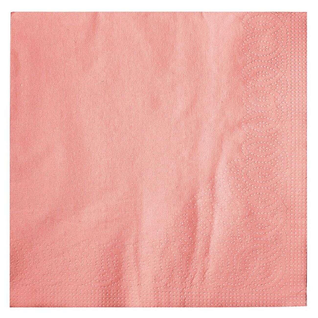 Serviette en papier uni corail x100