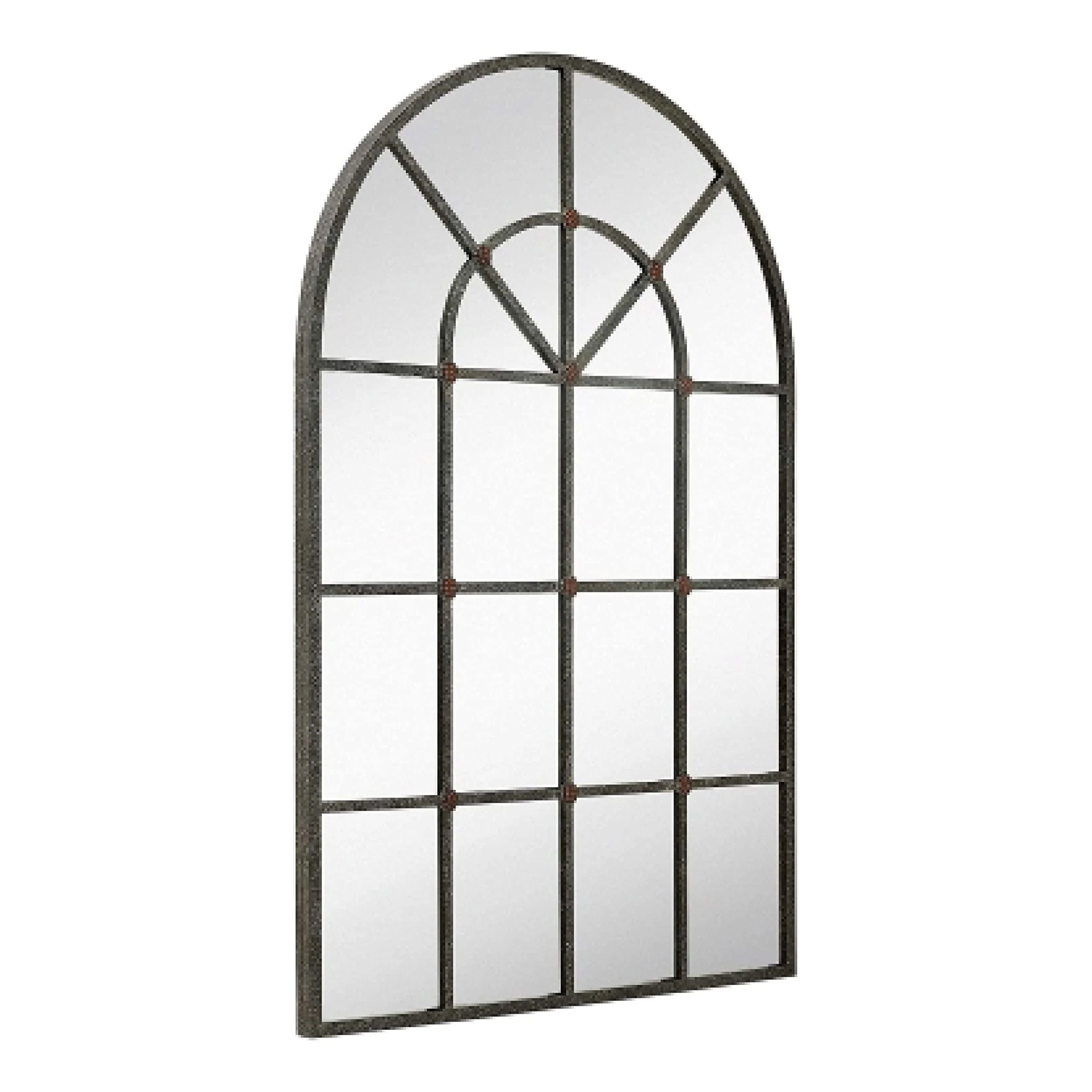 Hamilton Hills Metal Arched Window Mirror Large Wall Mirrors Decorative Piece and Arch Decor 28