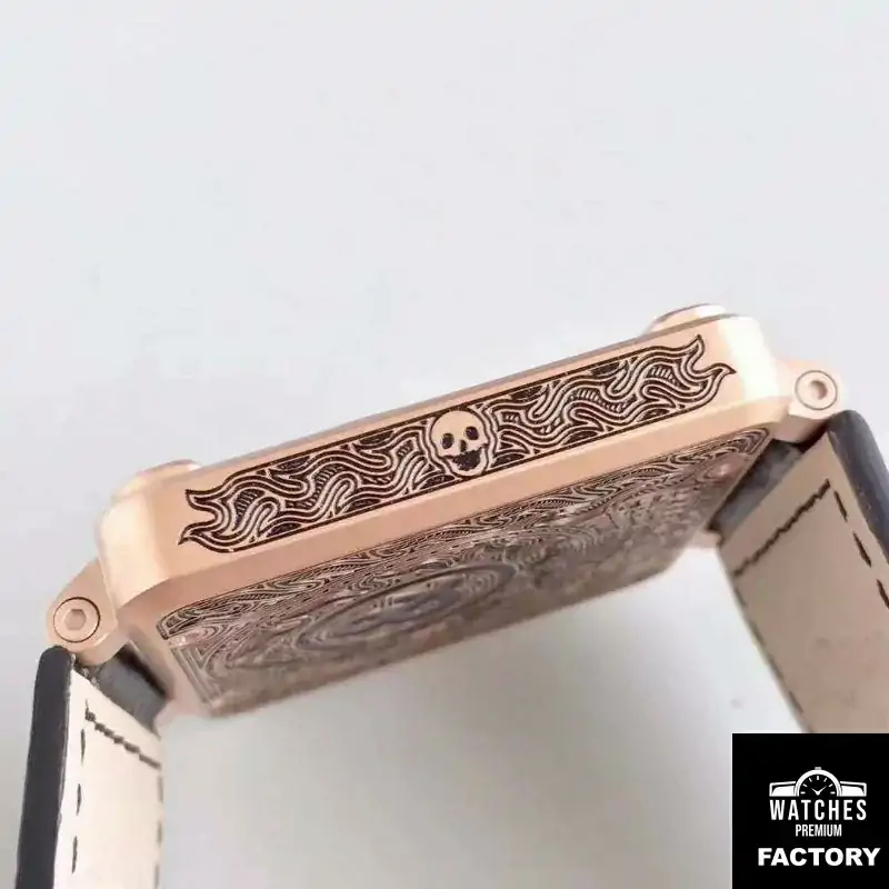 Bell & Ross BR 01 Skull Bronze Rose Gold and Black Dial