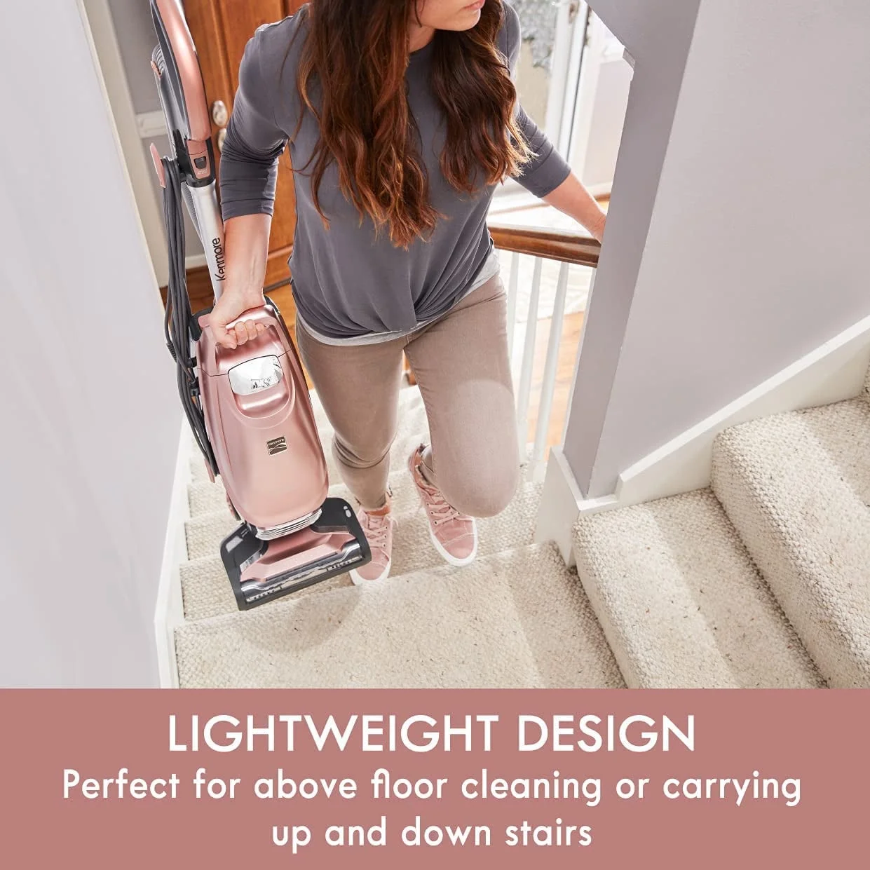 BU4050 Intuition Bagged Upright Vacuum Cleaner for Carpet, Hard Floor, Rose Gold - Image 5