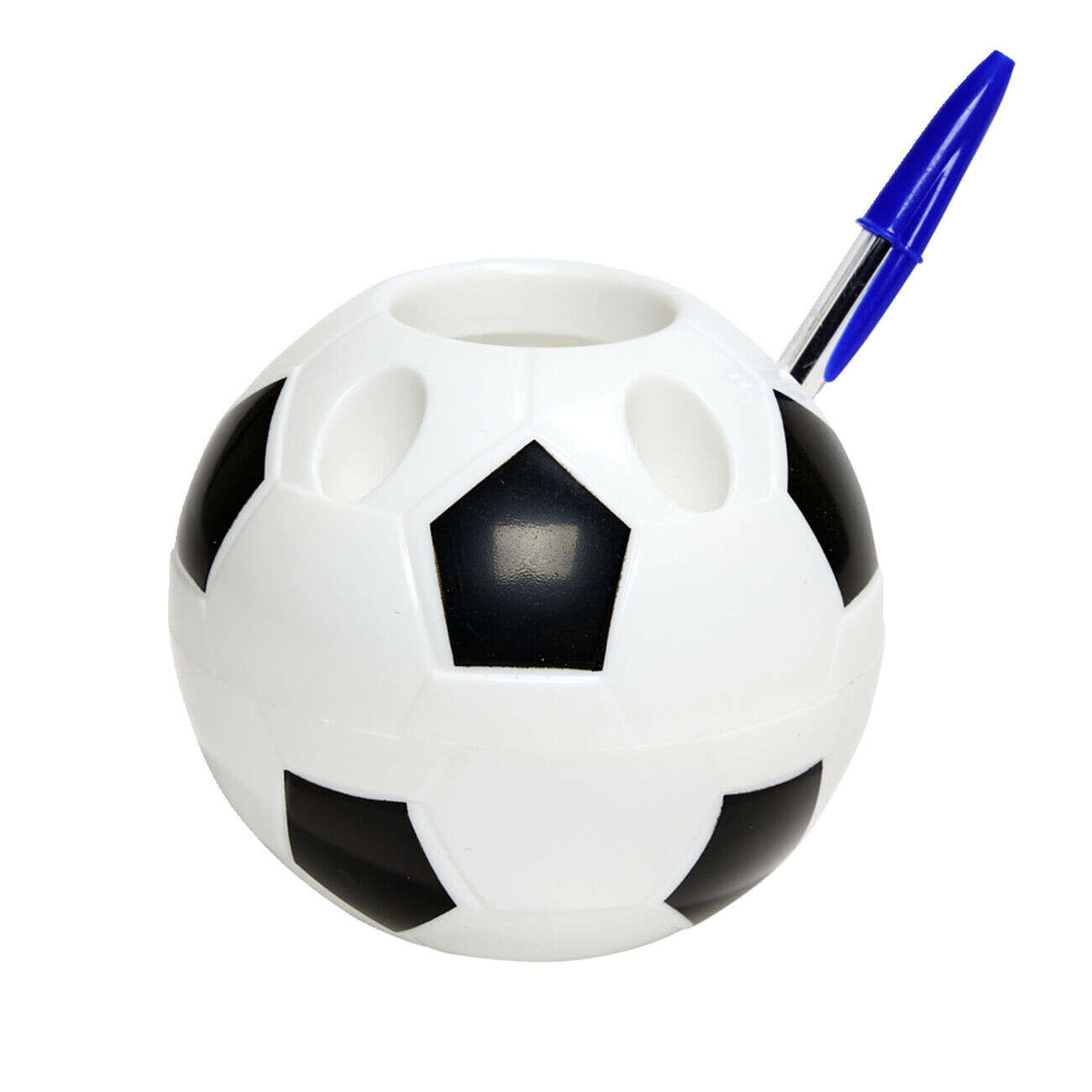 Porte crayon football forme ballon Ø10,5xH9,5cm
