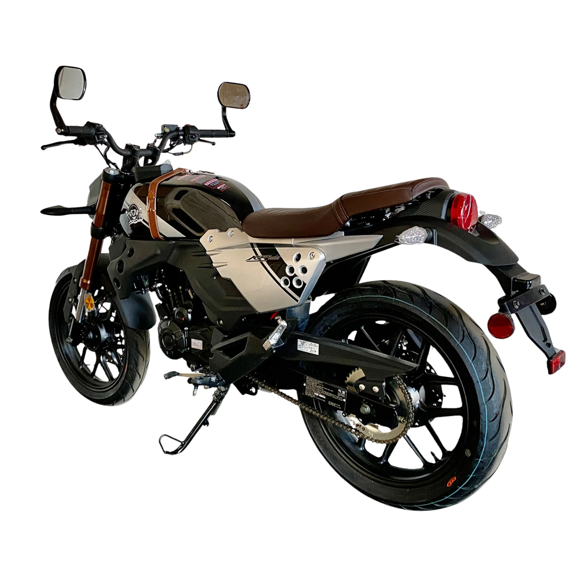 KPM 200 Motorcycle | 200cc EFI Caf�� Racer | 6-Speed Street Bike(Black) - Image 4