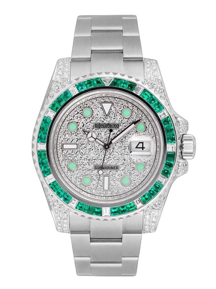 Rolex Submariner Date 116610LN Custom Diamond Stainless Steel 40MM Mens Replica Watch