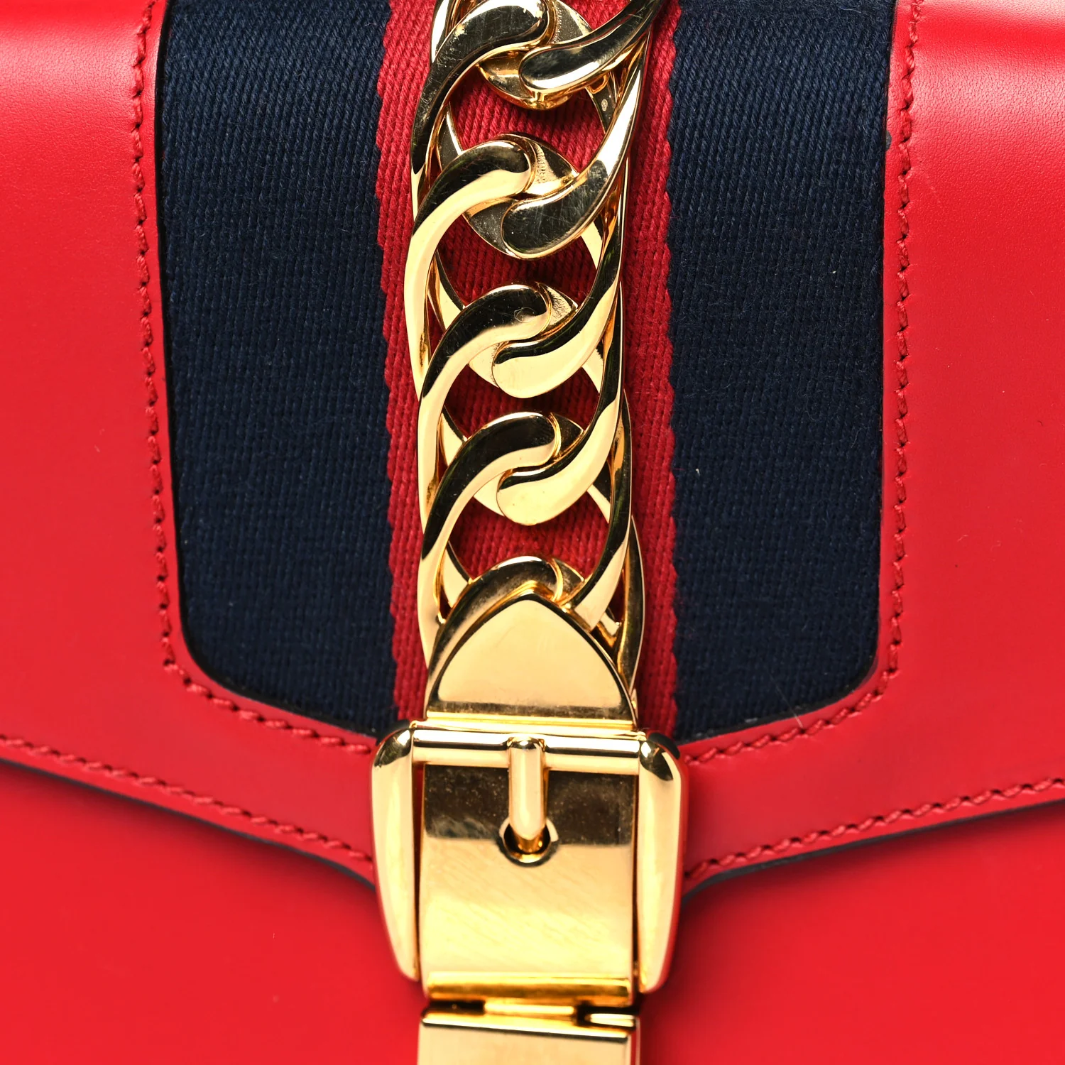 Calfskin Small Sylvie Shoulder Bag Hibiscus Red