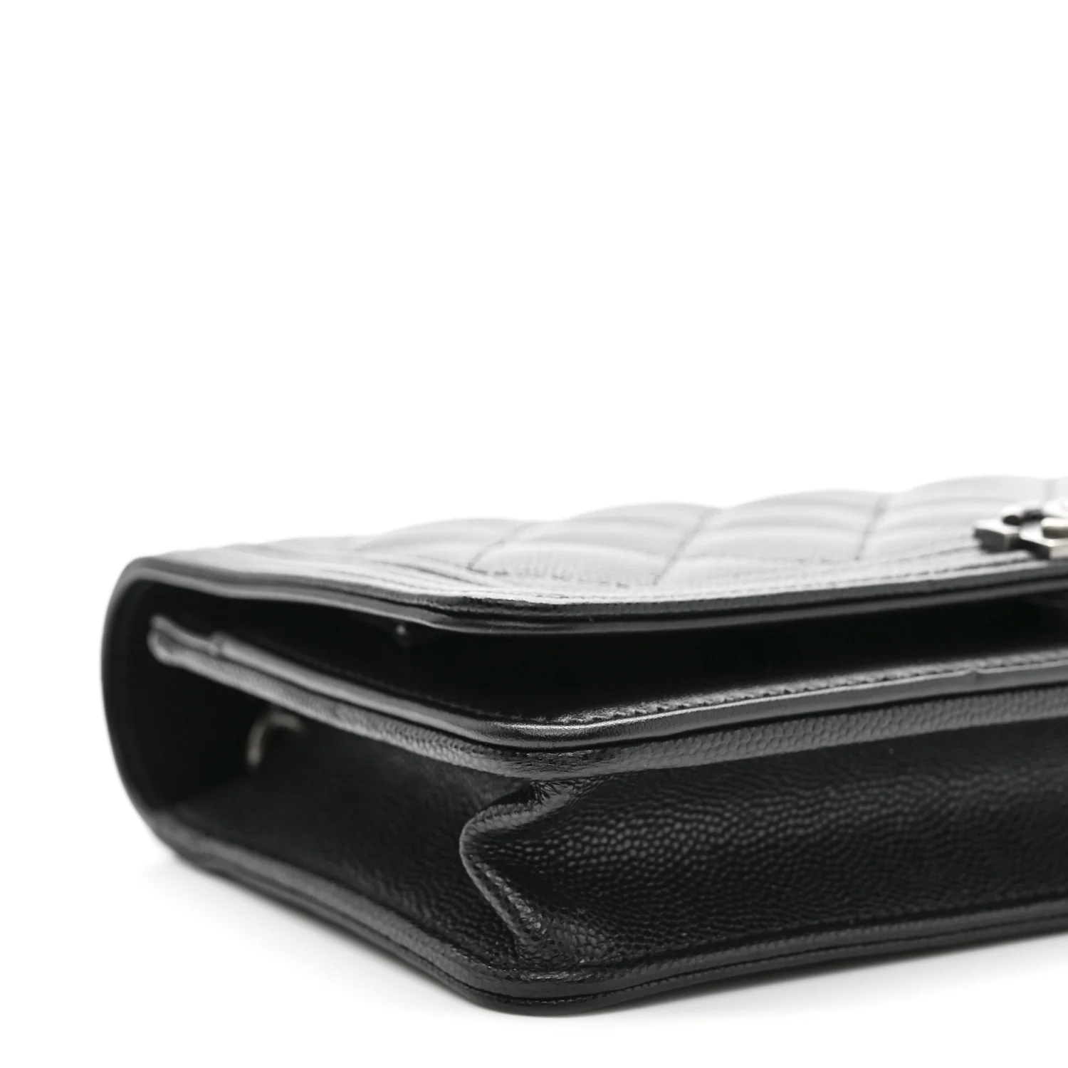 Caviar Quilted Boy Wallet On Chain WOC Black