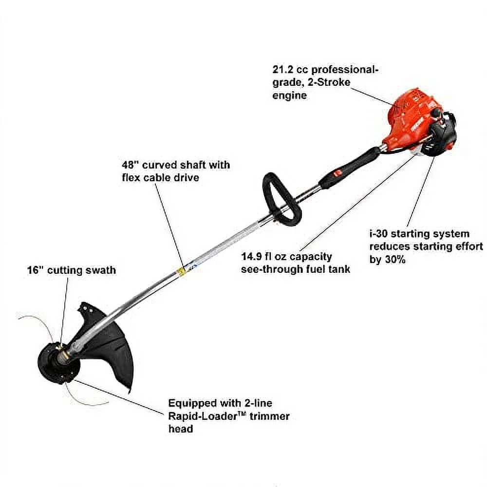 GT-225 21.2cc 2 Stroke Lightweight Durable Gas Curved Shaft String Trimmer - Image 3