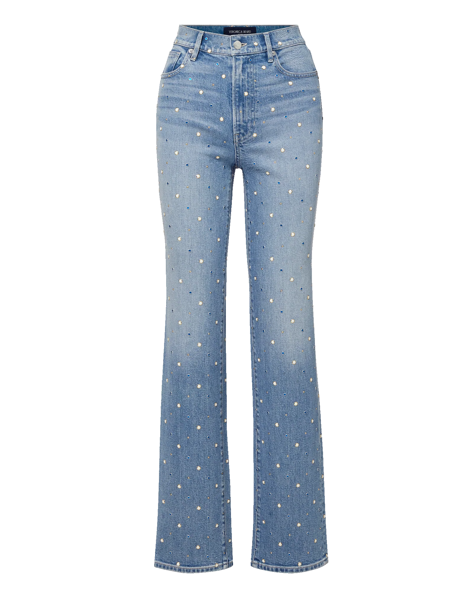 Dylan Embellished Straight-Leg Jean