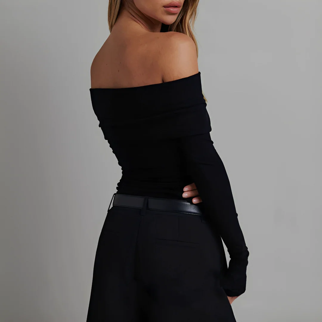 Kathryn - Chemise Élégante Épaules Découvertes
