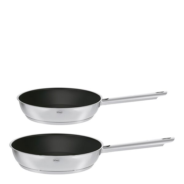 PureElements stekepannesett 2 deler 20/28 cm stål/svart