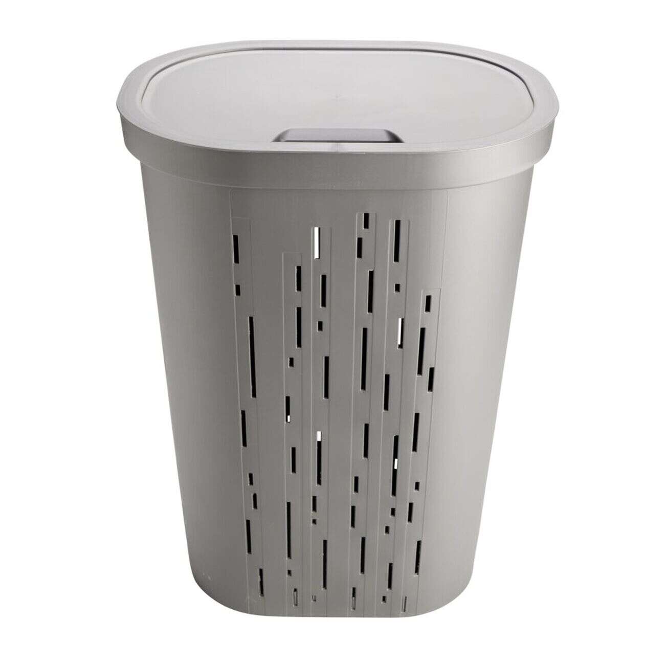 Coffre à linge 55L plastique gris 45x35xH60cm