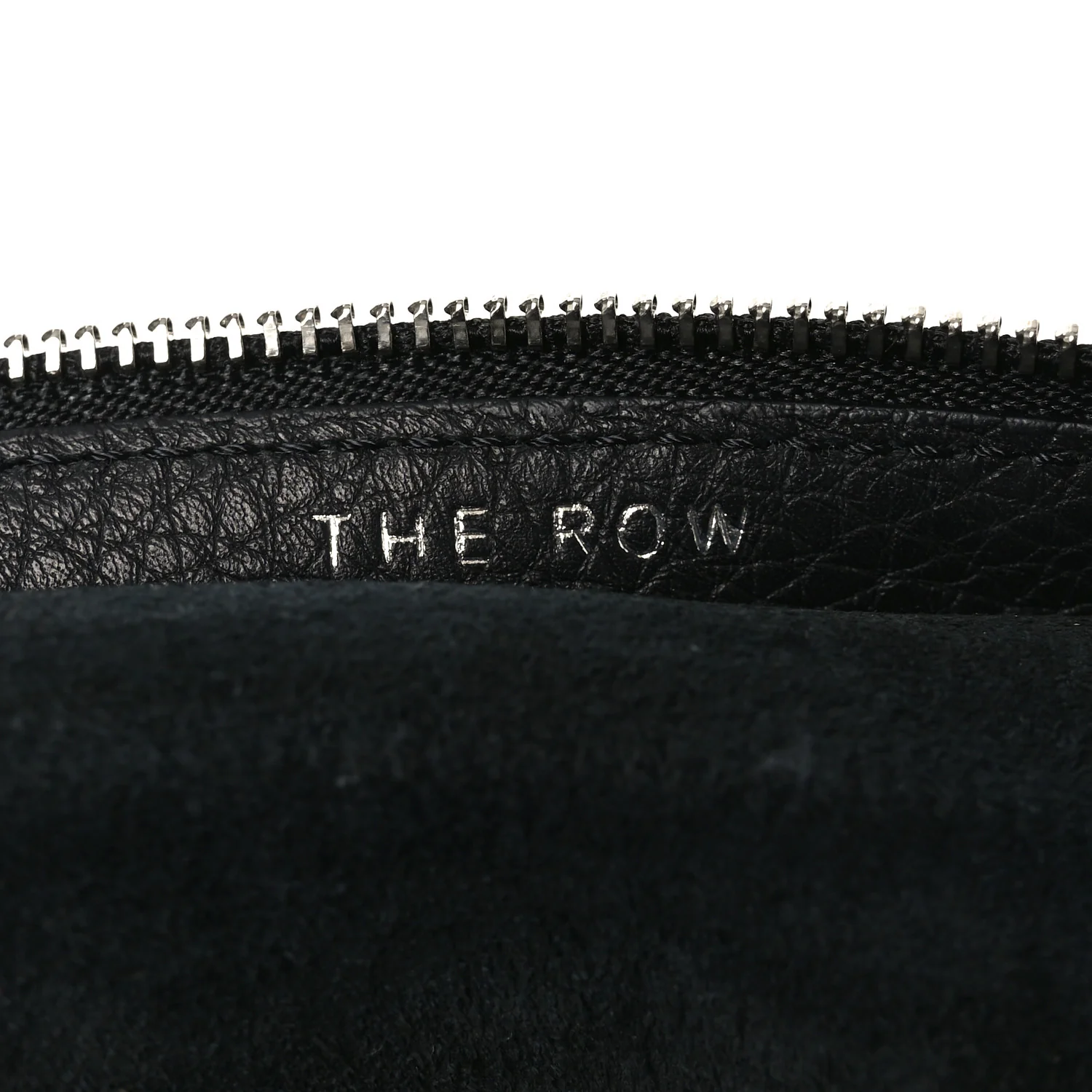 Grained Calfskin Large Slouchy Banana Bag Black
