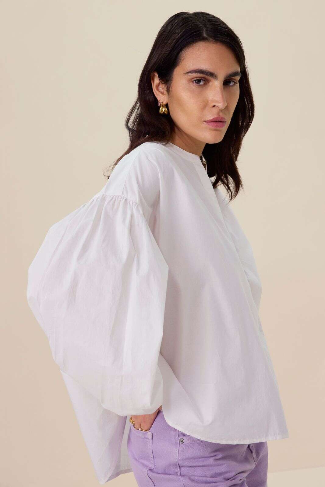 Witte oversized blouse