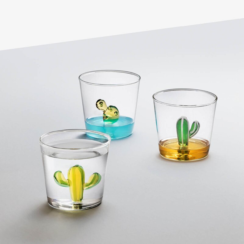 Desert Plants vannglass 30 cl kaktus grønn/rav