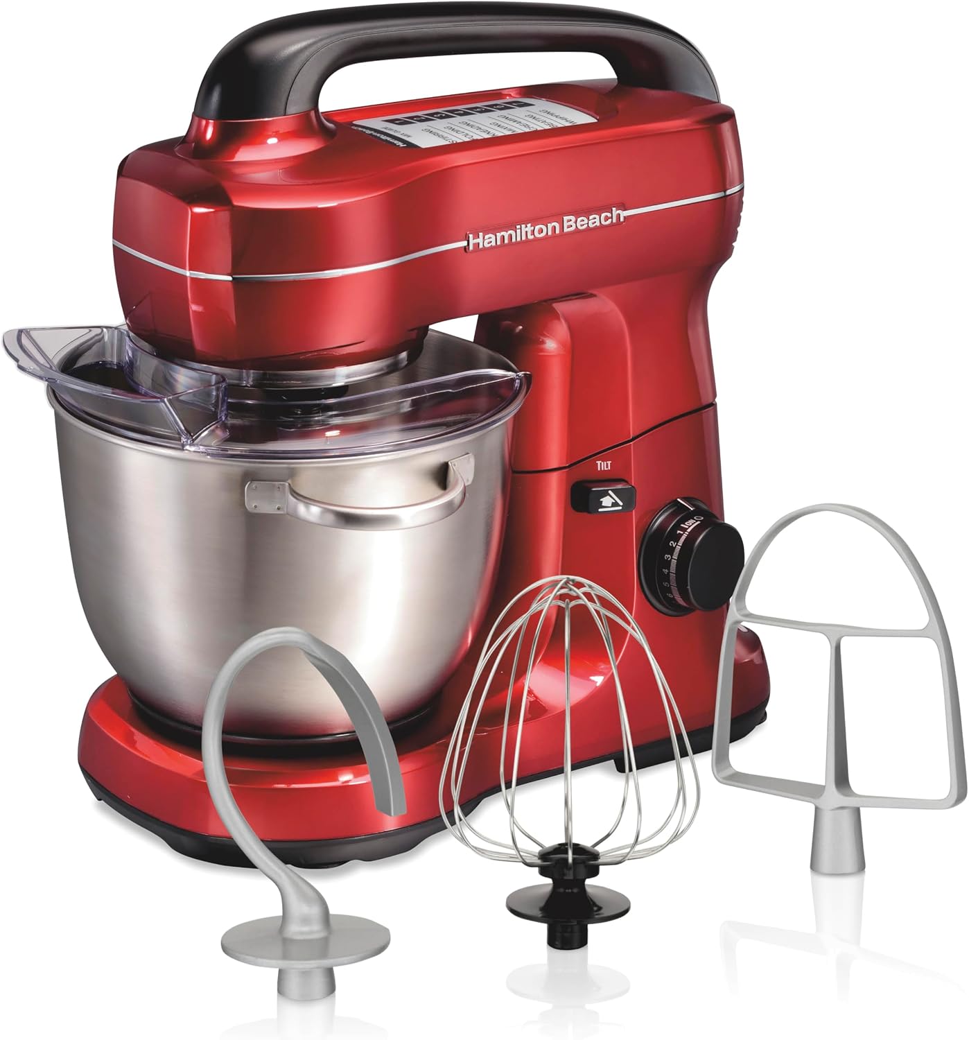 Hamilton Beach 4 Qt Electric Stand Mixer With 7 Speeds, Easy-Carry Handle