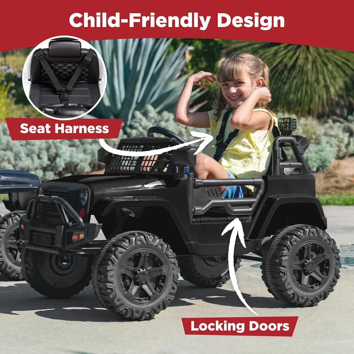 Camion électrique pour enfants Best Choice Products 12V avec suspension à ressorts et lumières LED