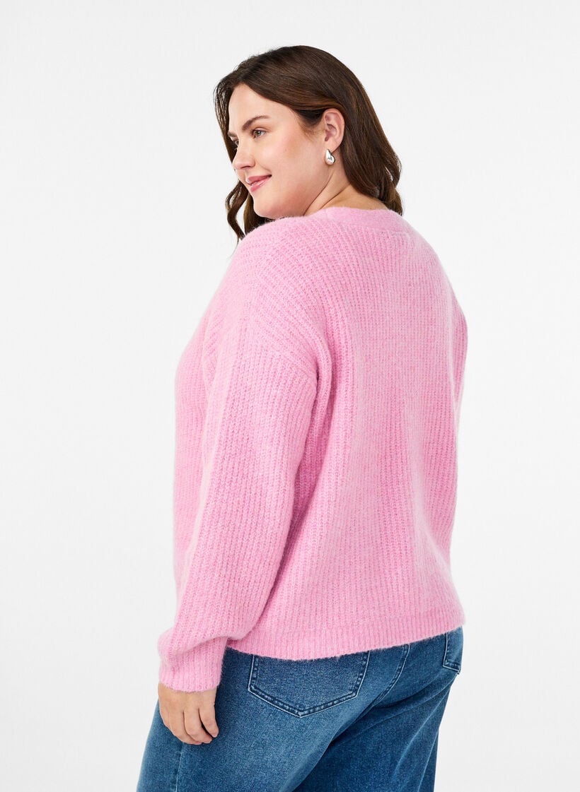 Zizzi Knit cardigan with v-neck