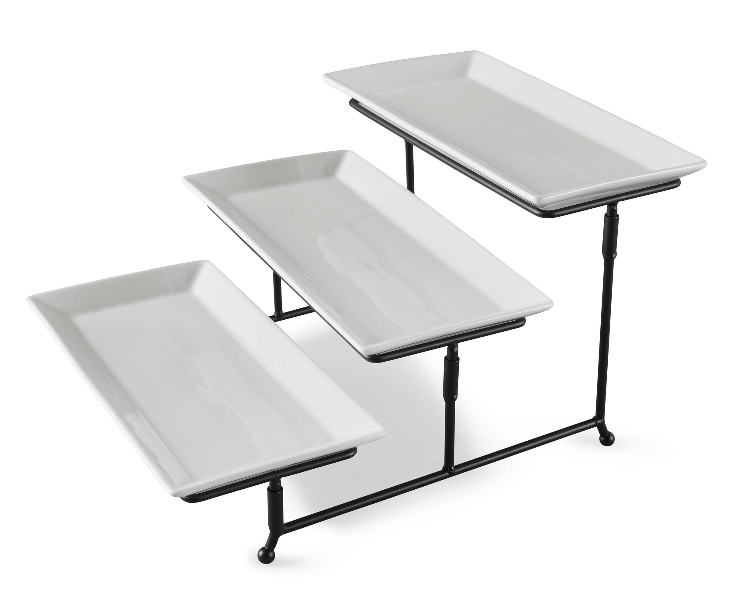 Better Homes & Gardens White Porcelain 3 Tiered Serve Set