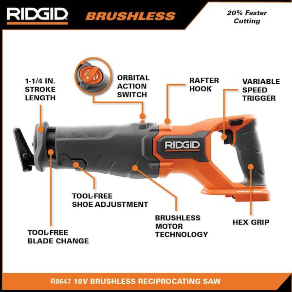 18V Brushless Cordless 4 Tool Combo Kit w/ 18V Brushless 7 1/4 in Circular Saw, 18V Brushless 4 1/2 in Angle Grinder Image 6