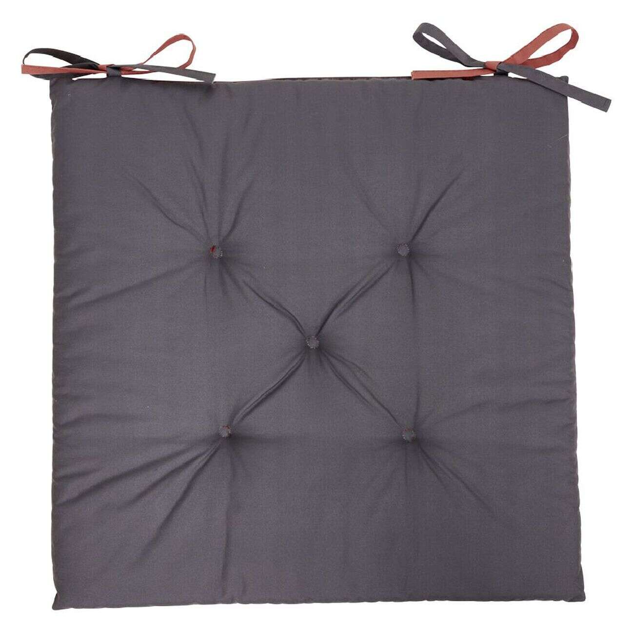 Galette de chaise bicolore terracotta gris