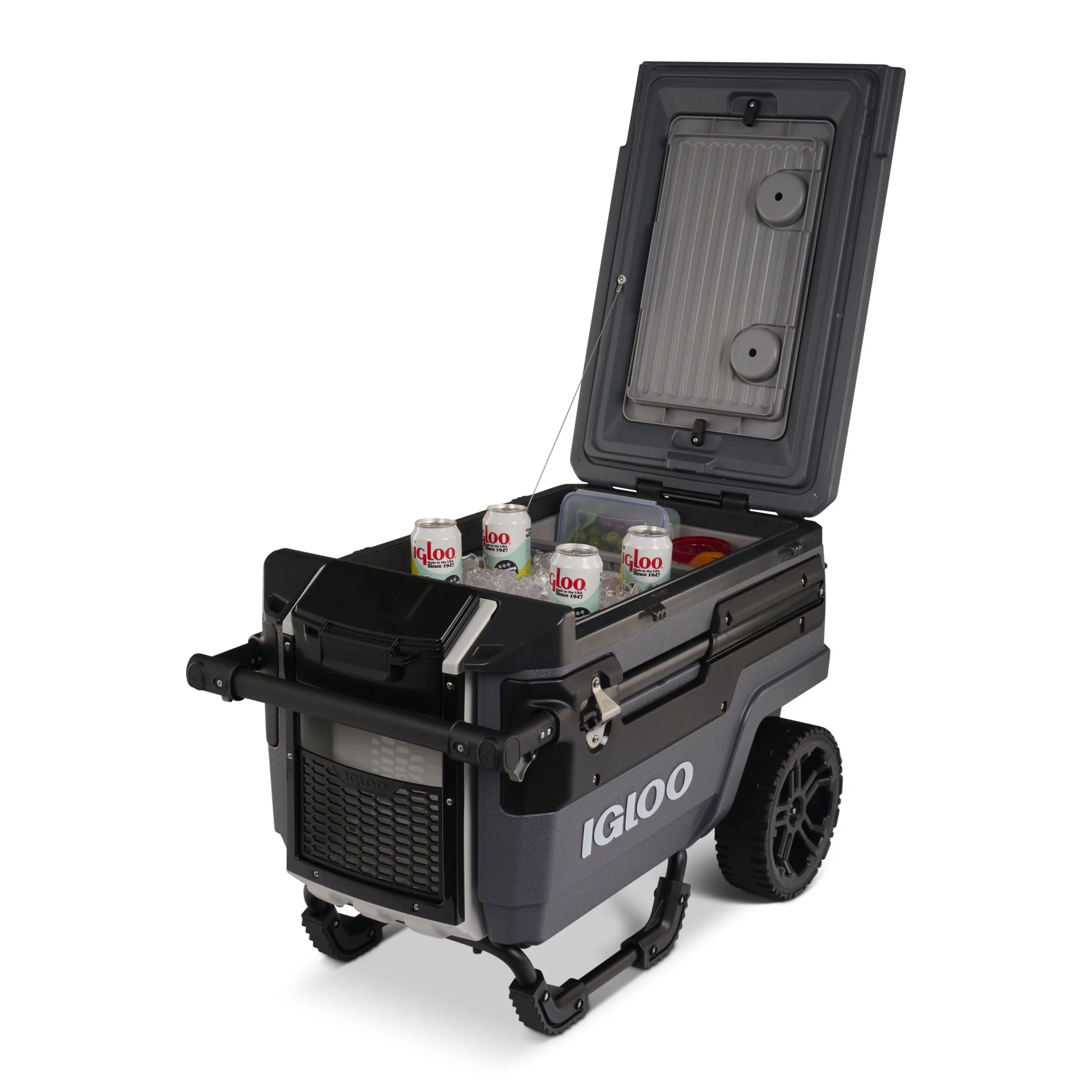 70 QT Trailmate Journey Rolling Cooler, Carbonite Gray(Gray) - Image 6