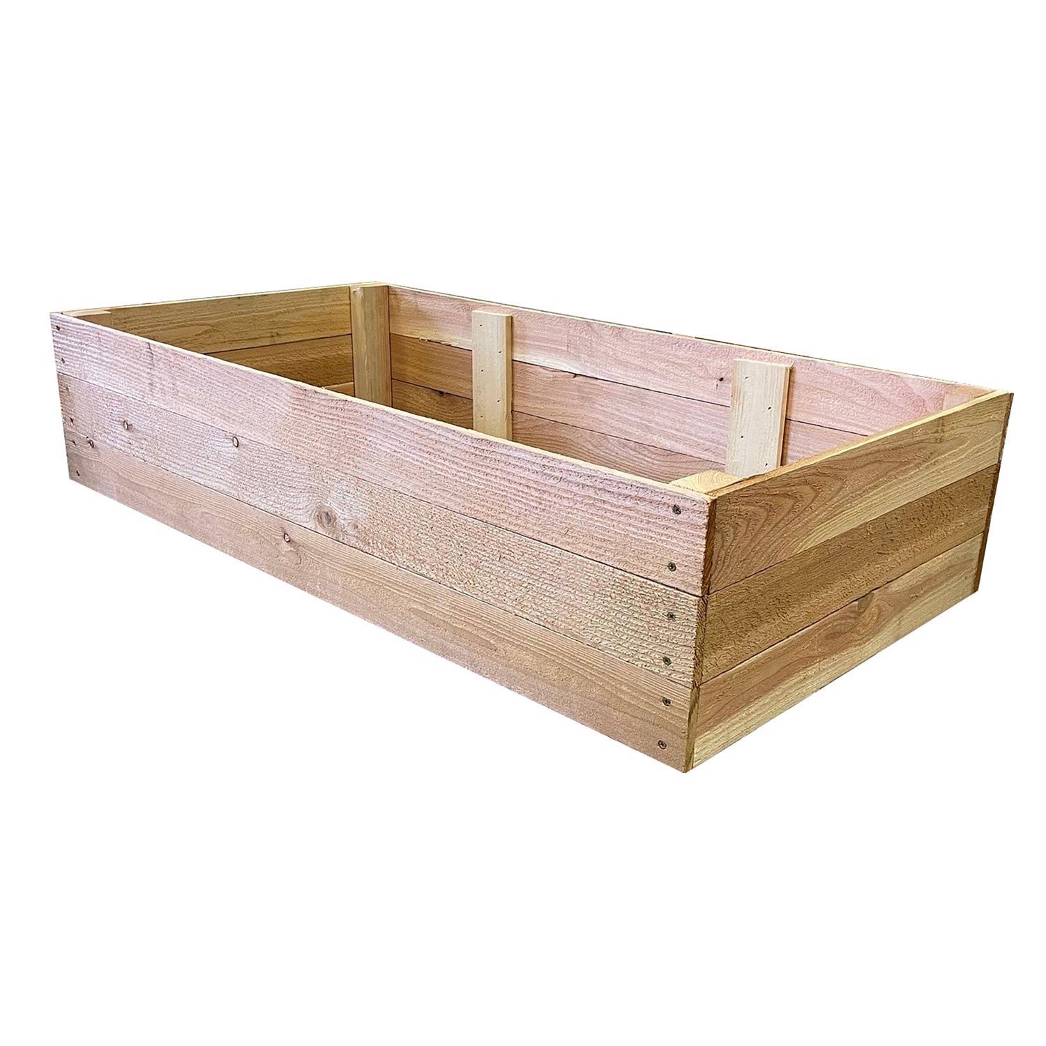 Real Wood Products 10.5 x 72 x 36 in. Cedar Western Raised Garden Bed, Natural