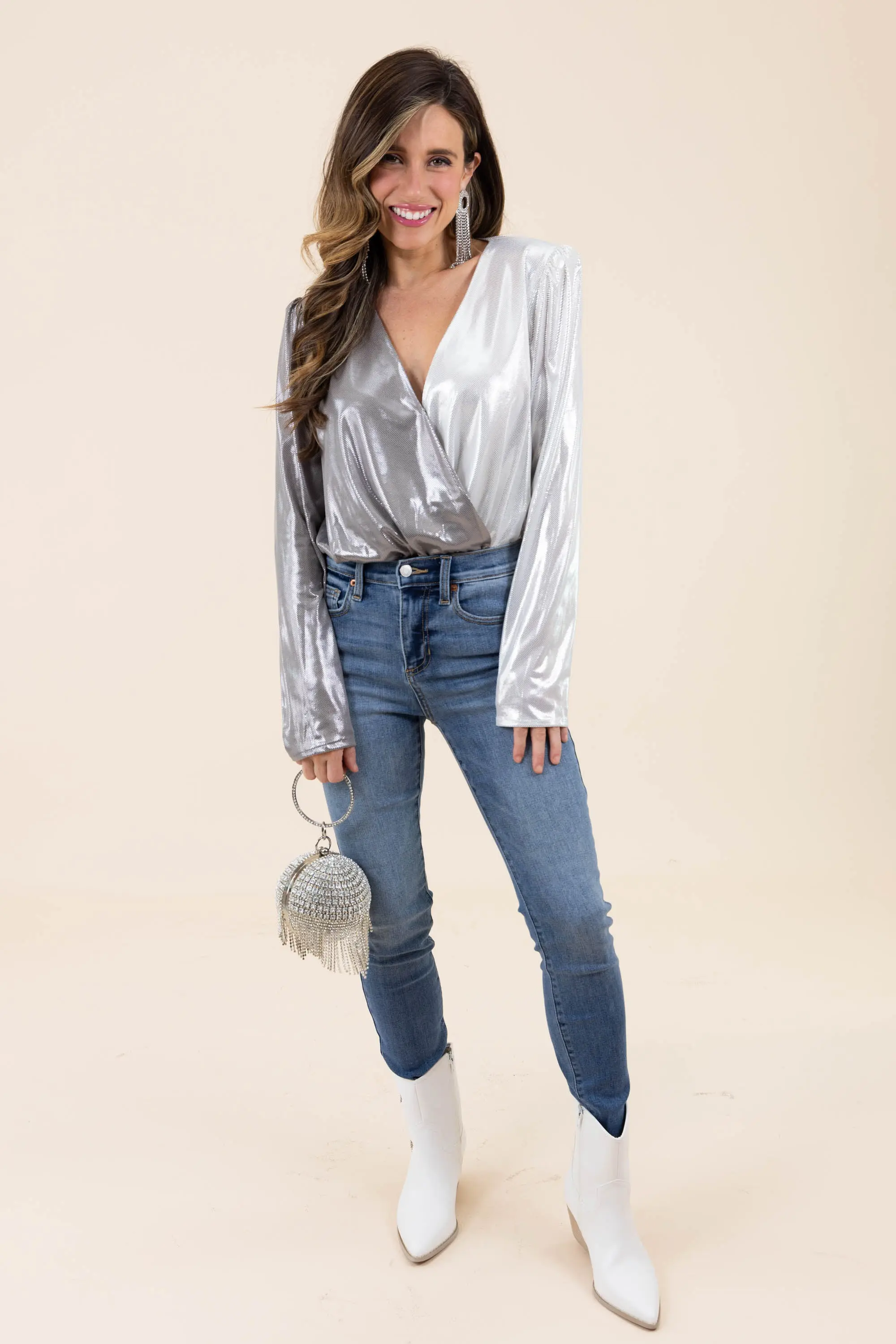 Mind Shimmer Color Block Bodysuit