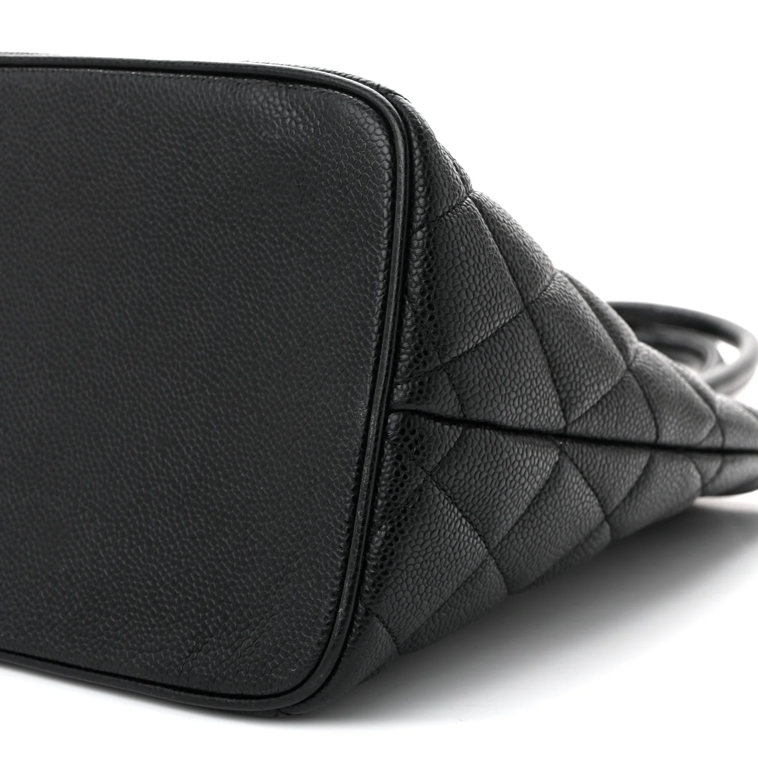 Caviar Quilted Medallion Tote Black