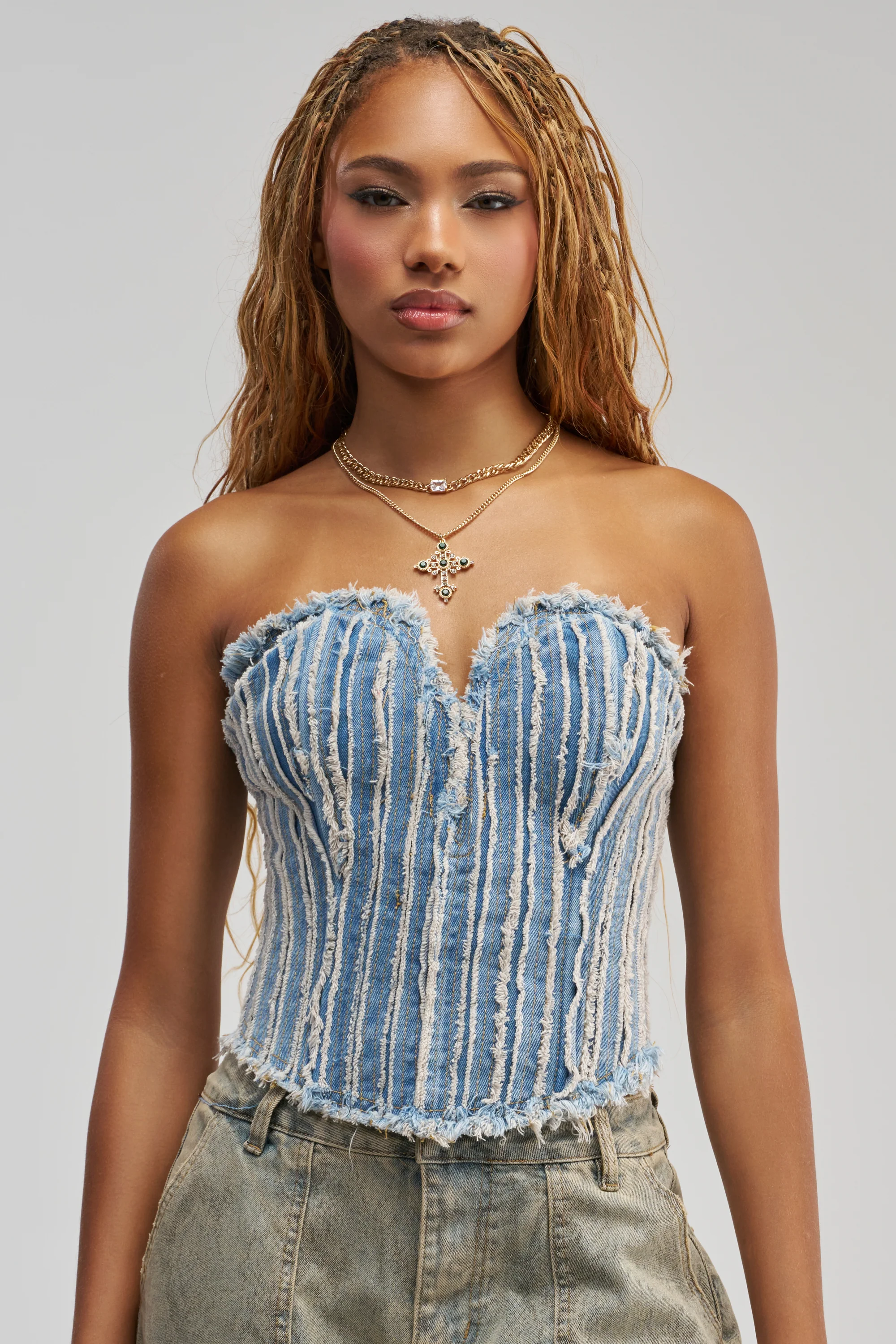 HERE FOR A GOOD TIME CORSET TOP - Akira Store