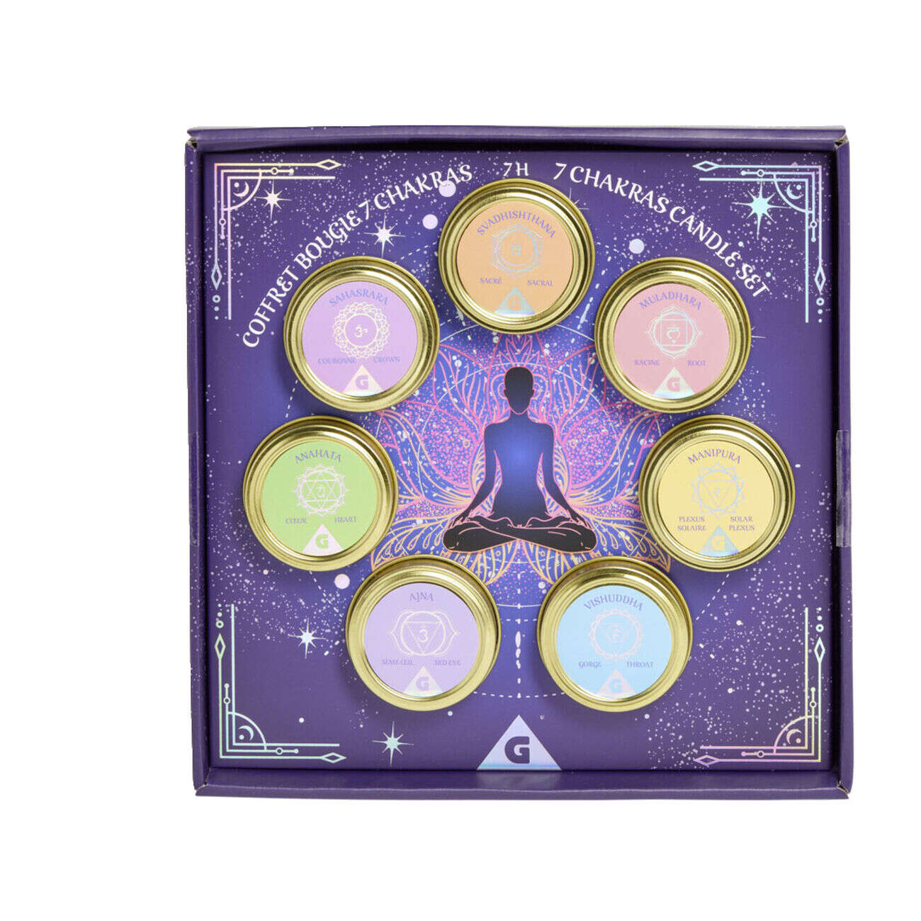 Coffret bougie harmonie 7 chakras
