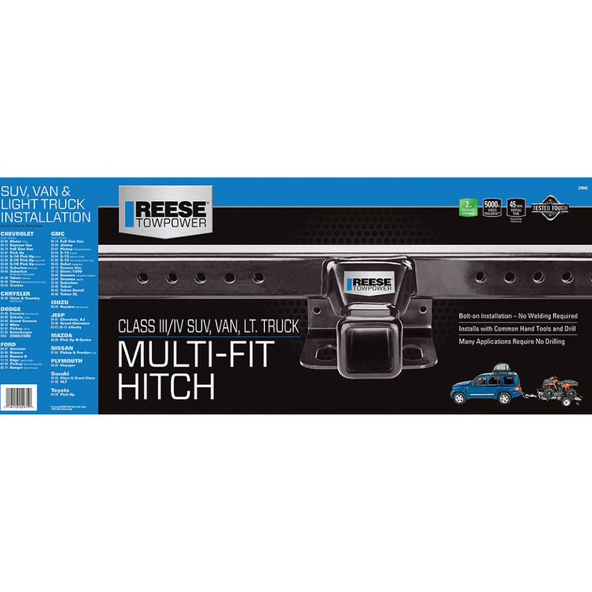 Reese Towpower Class III Trailer Tow Hitch w/ 2 In Receiver Tube - Image 7