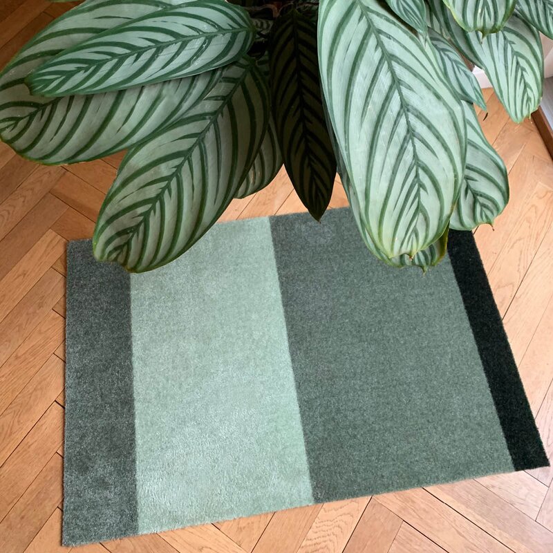 Stripes horisontal gulvmatte 90x60 cm green